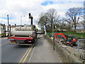 Soon to disappear underground - a delivery of drainage pipes to a new housing development in Eastburn