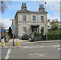 Six tall chimney pots on a corner house, Cheltenham