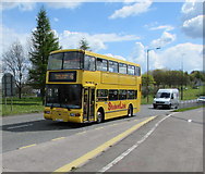 ST6178 : Yellow double-decker bus enters Filton from Stoke Gifford by Jaggery