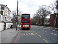 Bus stop and shelter on Camden Road