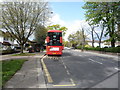 Bus stop and shelter on Chase Side (A111)