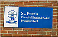 Sign at St Peter CE Primary School