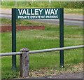 Valley Way sign