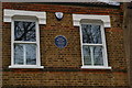 Plaque on the childhood home of Enid Blyton, Chaffinch Road, Beckenham