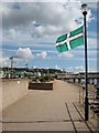 SX9472 : The Devon flag on the Teignmouth seafront by Philip Halling