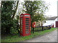 Elizabeth II postbox and telephone box, Panxworth