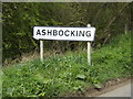TM1853 : Ashbocking Village Name sign on the B1077 Ashbocking Road by Geographer