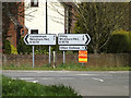 TM1853 : Roadsigns on the B1078 Swilland Road by Geographer