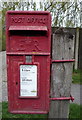 Close up, Elizabeth II postbox on Station Road, Ormesby St Margaret