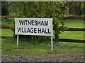 TM1850 : Witnesham Village Hall sign by Geographer