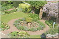 View of the Geffrye Museum period gardens from the top of the stairs at Hoxton Overground station