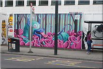 TQ3382 : View of street art on Great Eastern Street #15 by Robert Lamb