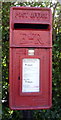 Close up, Elizabeth II postbox on Yarmouth Road, Caister-on-Sea