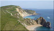 SY8080 : Approaching Durdle Door, Dorset by pam fray