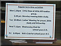 Little Hill Church activities sign