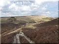 NS9215 : Looking downhill towards Leadburn Rig by Alan O'Dowd