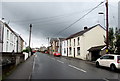 SN7910 : Wires over Brecon Road, Ystradgynlais by Jaggery