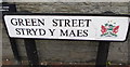 SS7597 : Bilingual name sign Green Street/Stryd y Maes, Neath by Jaggery