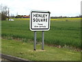 Henley square Village Name sign on Ashbocking Road