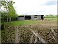 Muddy field and makeshift stable