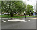 Mini-roundabout near the northern edge of Ystradgynlais