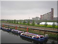 TQ3784 : Tour boats on the Waterworks River, Olympic Park by Christopher Hilton