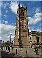 The tower of Derby Cathedral