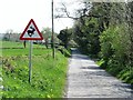 J3944 : Deer Road Sign on the Tannaghmore Road near the Mount Pleasant Lodge by Eric Jones