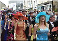 Dancers in the mid-day dance in Meneage Street on Flora Day 2016