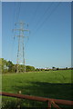 Pylon in field by Bodley Bridge