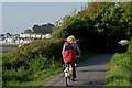 A bicycle made for two on the Tarka Trail approaching Instow