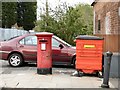 Postbox, hatchback and wheelie bin