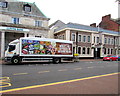 SS7597 : Wetherspoon lorry in Neath town centre by Jaggery