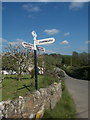 Wootton Fitzpaine: finger-post at Knapp Farm