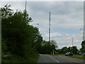 A20, Wrotham Hill, looking North to the roundabout for the M20     junction 2 exit.