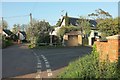 Bus shelter and war memorial, Marsh Green