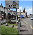 Directions sign facing the B4434 Eastland Road, Neath 