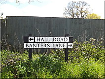 TM3987 : Roadsign on Banters Lane by Geographer