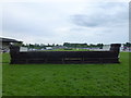 TF9228 : A fence on the chase course at Fakenham Racecourse by Richard Humphrey