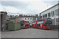 Shepherds Bush bus garage, parking area