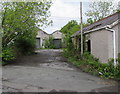 Derelict buildings on the east bank of the River Tawe, Ystradgynlais