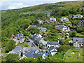 Harlech houses spread out up the hill