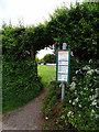 Bus stop beside the A477 road