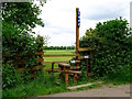 Man and dog stile at Loughborough Rugby Football Club