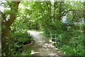 Footbridge over stream near Faulkners Way