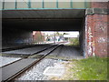 Metrolink line passing under Kingsway, East Didsbury