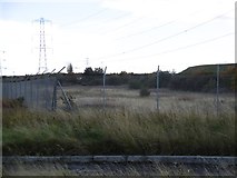 NT3975 : Coal store fencing, Cockenzie Power Station by Richard Webb