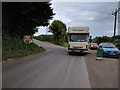 Horse lorry near the riding school