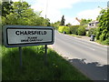 Entering Charsfield on the B1078