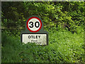 TM2054 : Otley Village Name sign on the B1079 by Geographer
